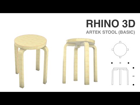 Artek Stool Model in Rhino Tutorial Basic Part 1