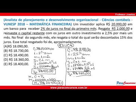 Analista de planejamento e desenvolvimento organizacional - Ciências contábeis - VUNESP 2018