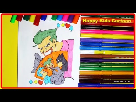 How To Color Joker Coloring Pages - Coloring Book - Learn Colors - Coloring Of Joker Clown