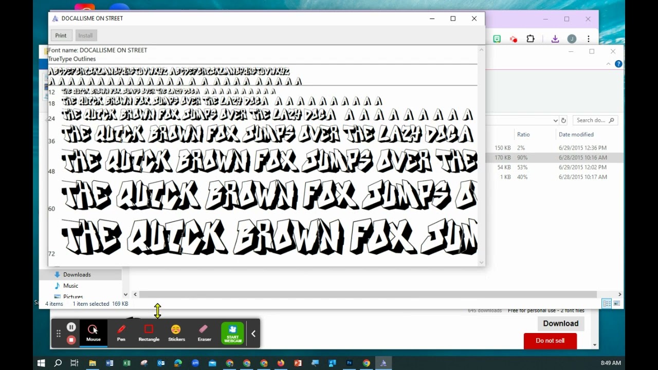 Download from Dafont, Install, Apply Font in AI