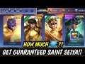 HOW MUCH ️ DRAW SAINT SEIYA RESALE EVENT 2025 100 GUARANTEED SKIN MLBB