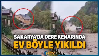 Sakarya'da İki Katlı Evin Sulara Gömüldüğü Korkunç Anlar! | NTV