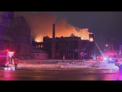 Buffalo fire crews battle 4-alarm building fire