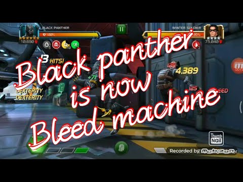 Black Panther Buffed game play new animations  Bleed god marvel contest of champion's
