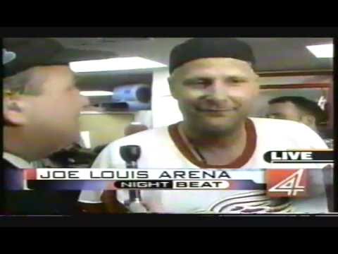 Jeff Daniels Interviewed When Red Wings Win 1997 Stanley Cup