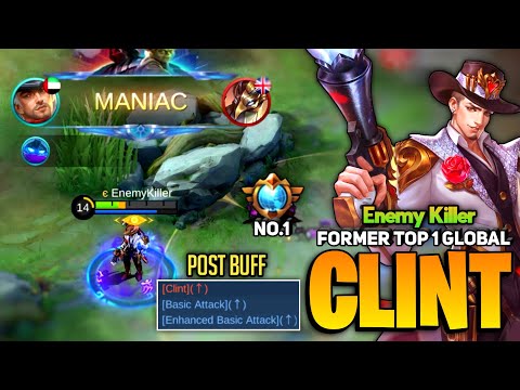 MANIAC! Clint Best Build 2021 Post Buff Gameplay [ Former Top 1 Global Clint ] Enemy Killer - MLBB