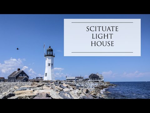 Scituate in Massachusetts walking at Scituate Light House