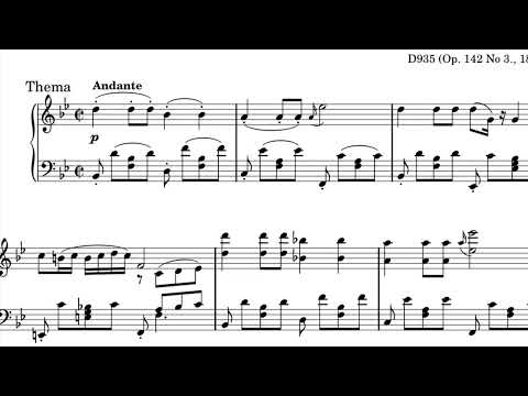 Schubert impromptu D935(in b flat) :THEMA (Happy lunar new year!)