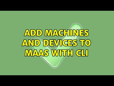 add machines and devices to MAAS with CLI
