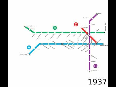 🇦🇷 1913-2023 25th anniversary  Buenos Aires MRT system map