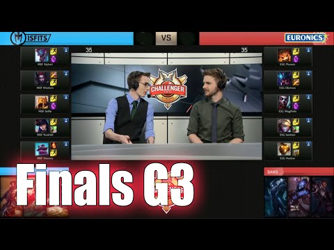 Euronics Gaming vs Misfits | Game 3 Finals of 2016 EUCS Summer Qualifiers | ESG vs MSF G3