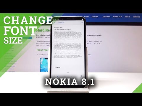How to Change Font Size in NOKIA 8.1 - Font Settings