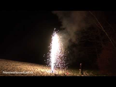 Silber Fontäne mit blauer Basis | Feuerwerksverkauf.ch