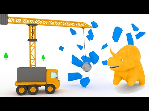 Lerne mit Dino - Lerne Formen - Der Abrisskran - Dino dem Dinosaurier 👶 Lehrreiche Cartoon