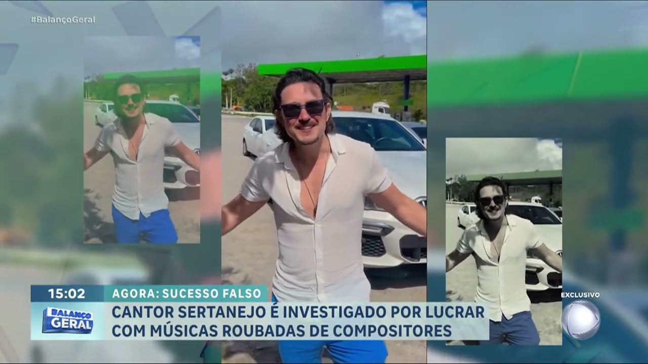 Cantor sertanejo é investigado por lucrar com músicas roubadas de compositores | BALANÇO GERAL