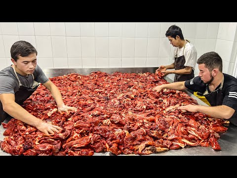 How to MADE Horse Meat DELICACY.? KAZI, NARYN and BESHPARMAK. Horse Meat SAUSAGE.
