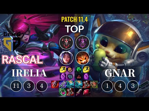 GEN Rascal Irelia vs Gnar Top - KR Patch 11.4