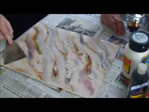 Marmor-Optik als Bildhintergrund für Acryl  - Marble effect background for oil or acrylic painting