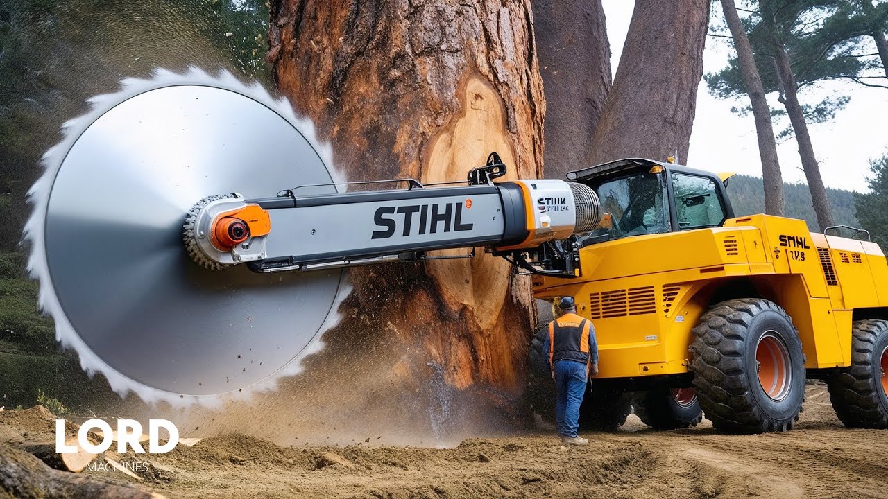Extreme Dangerous Fastest Big Chainsaw Cutting Tree Machines | Forestry Heavy Machinery ▶9