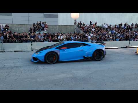 8K UHD - Cars Leaving in the 2019 SEMA Cruise. Front Row! pt. 1