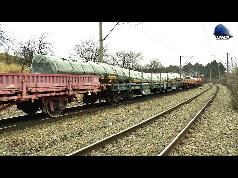 How to Transport Long Pipes by Train 🚊 Cum se Transportă Țevile Lungi cu Trenul in Boju, România