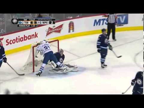 Phaneuf 2-1 Goal - Maple Leafs @ Jets (Jan 25, 2014)