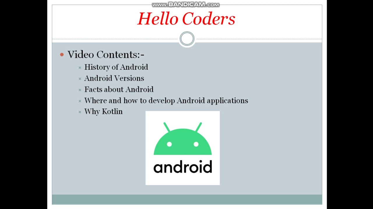 Android application development using KOTLIN in Android studio for beginners.