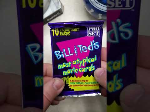 146. VINTAGE 1991 ORIGINAL BILL AND TED'S MOVIE TRADING CARDS PACK OPENING... ITS EXCELLENT DUDE!
