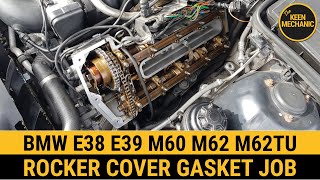 ROCKER COVER VALVE COVER GASKET REPLACEMENT M60 M62 M62TU BMW E31 E32 E34 E38 E39 X5 E53 RANGE ROVER