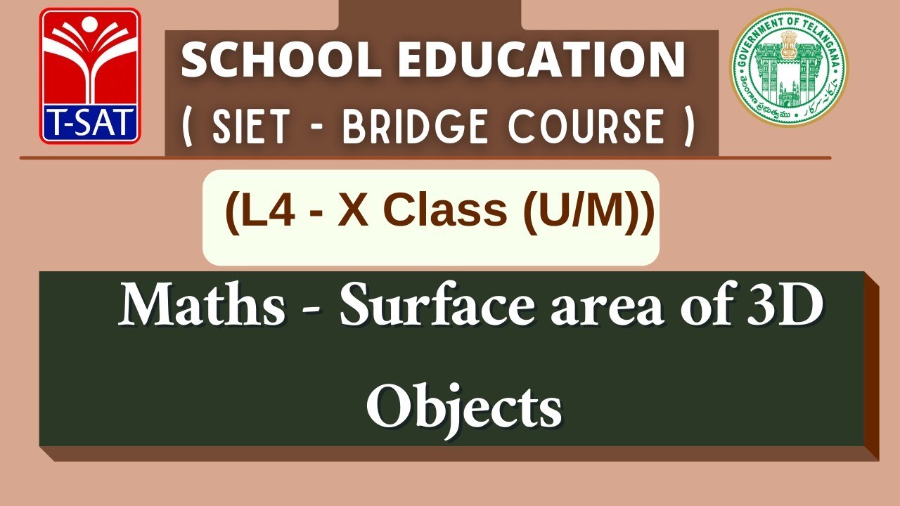 L4 ( 10th Class (UM)) || Maths - Surface area of 3D Objects