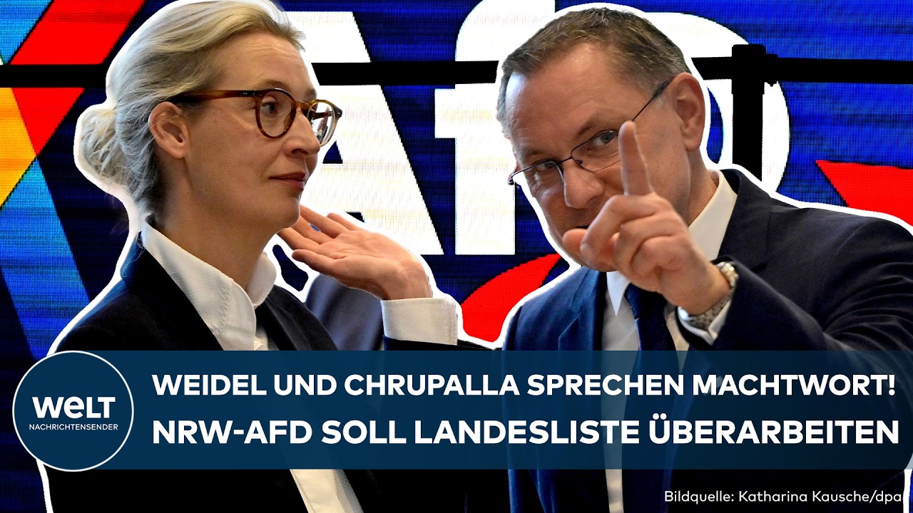 NORDRHEIN-WESTFALEN: Weidel und Chrupalla ziehen Notbremse! AfD-Spitze fordert neue Landesliste