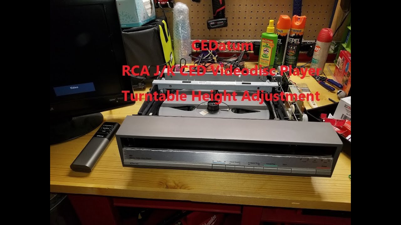 CEDatum How To Adjust Turntable Platter Height on a RCA J/K Model CED Videodisc Player