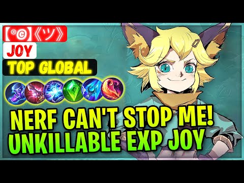 Nerf Can't Stop Me! Unkillable Exp Laner [ Top Global Joy ] 【®©】《ツ》 - Mobile Legends Emblem Build