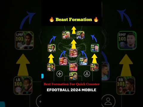 Best formation for quick counter in efootball 2024 | efootball formation 