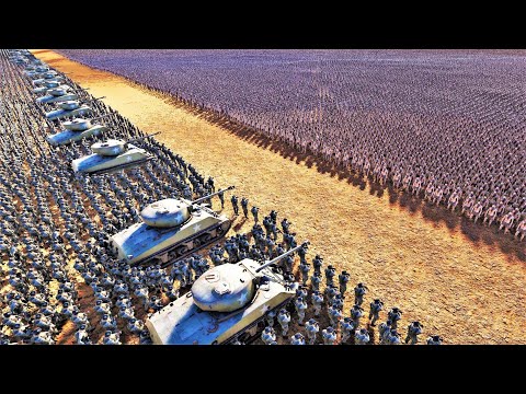 50,000 MODERN SOLDIERS & TANKS vs 2 MILLION ZOMBIES - Ultimate Epic Battle Simulator 2 | UEBS 2