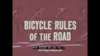 " BICYCLE RULES FOR THE ROAD "  1960s BIKE RIDING SAFETY EDUCATIONAL FILM  55324