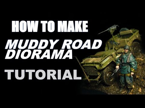 How to make a muddy field / muddy road Diorama base Tutorial