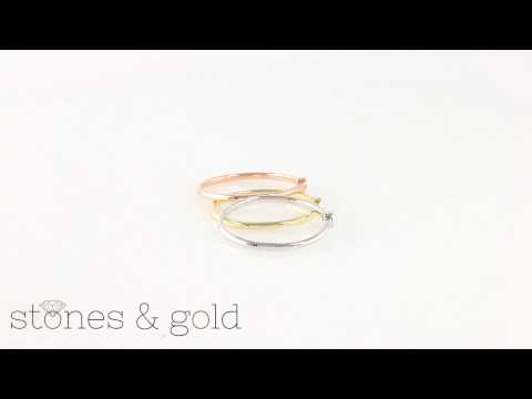 0.03 CT Diamond Solid 14K Tri-Gold Stackable Solitaire Ring (Set of 3 Rings) | SG000152