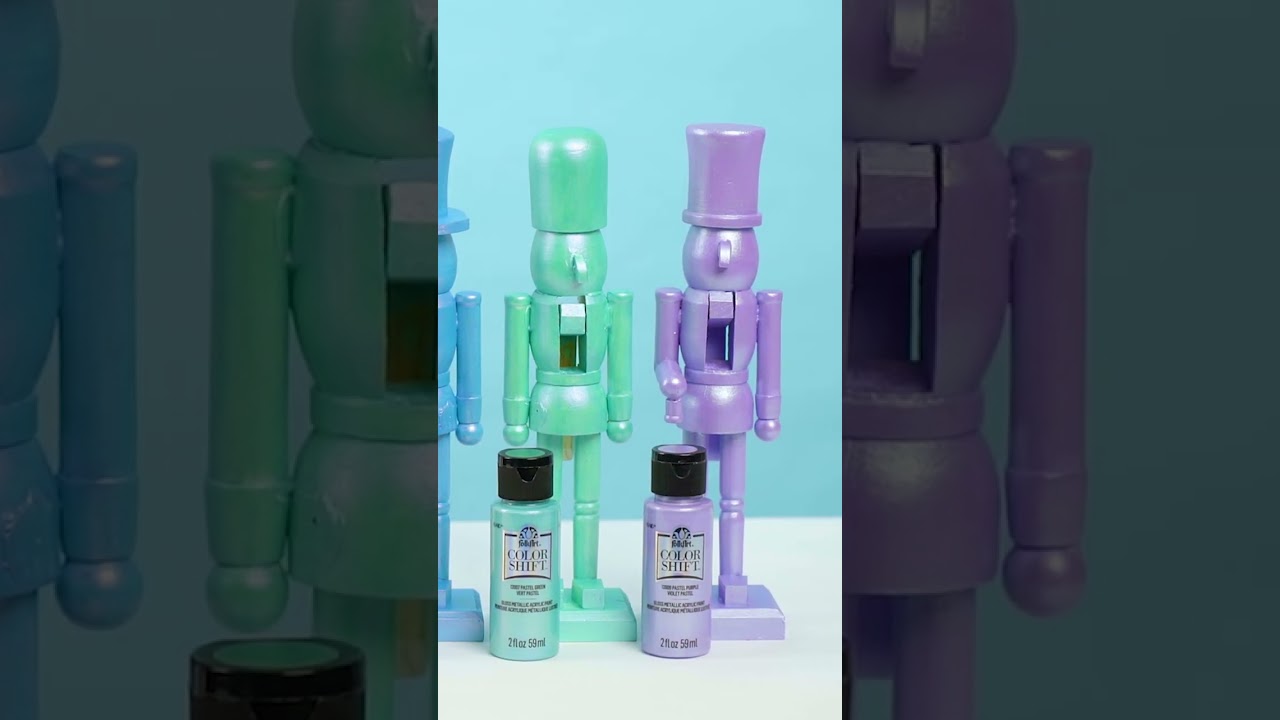 Easy DIY Shimmering Painted Nutcrackers