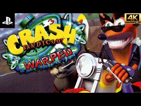 Crash Bandicoot 3: Warped (PS1) 105% Full Gameplay | 4K