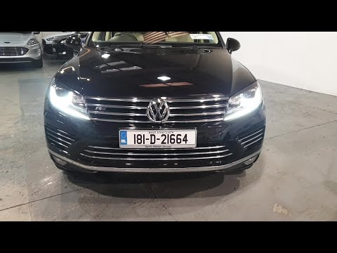 181D21664 - 2018 Volkswagen Touareg 262BHP BLACK WITH BEIGE LEATHER R LINE ...