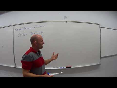 10.8.1.1 Systems on Non-Linear Equations