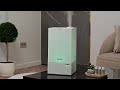 Umidificator RESPIRO, 7.8 L, vapori reci sau calzi, telecomandă, ionizare