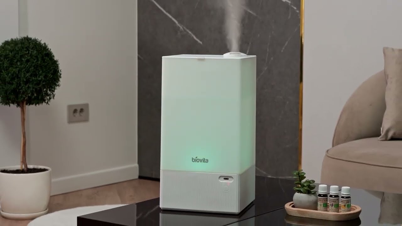 Umidificator RESPIRO, 7.8 L, vapori reci sau calzi, telecomandă, ionizare