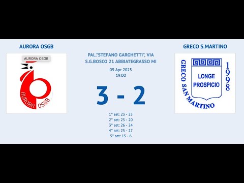 U17 - Aurora OSGB vs Greco San Martino - 09/04/2025