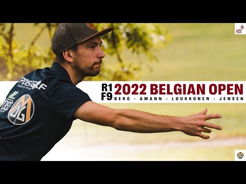 2022 PDGA Euro Tour #9 - Belgian Open | R1F9 Feature Card | Berg, Luukkonen, Jensen, Amann