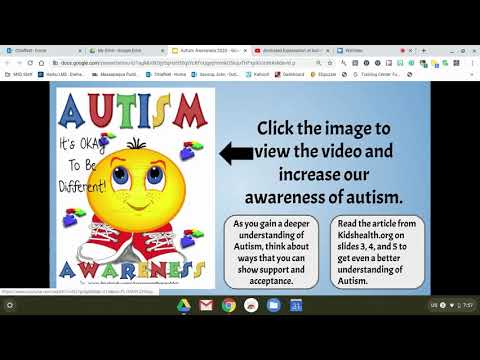 Autism Awareness Lesson 1
