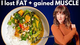 What we ate in a month to lose fat and gain muscle on a high-protein vegan diet