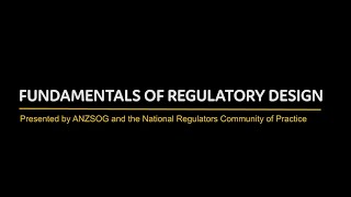 Fundamentals of Regulatory Design