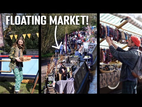 Visiting a FLOATING market! | NARROWBOAT trader's market at Great Haywood | EP45